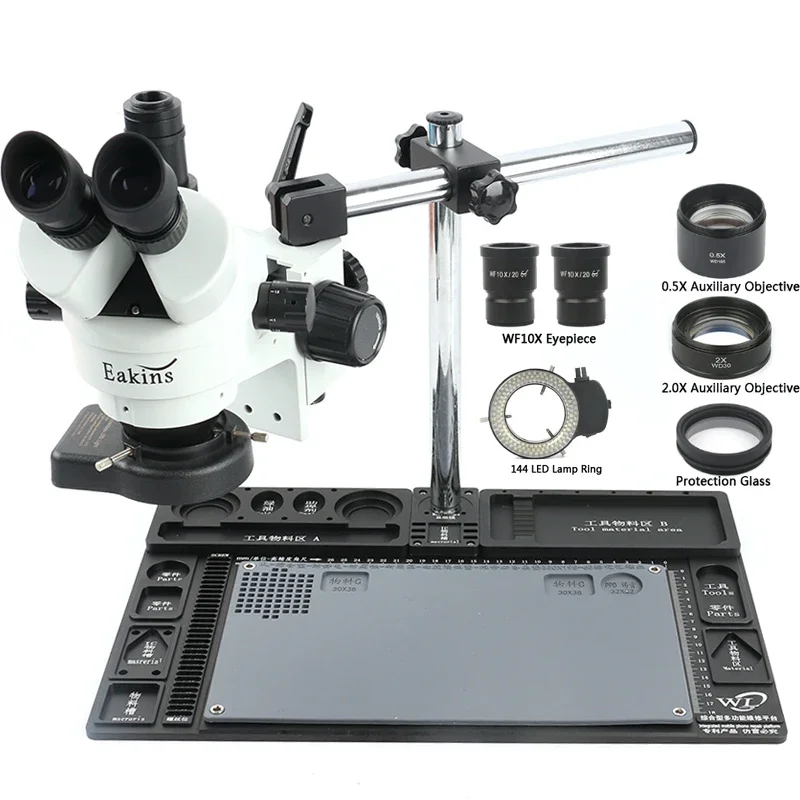 Stereo Trinocular Microscope Pcb - Большой многофункциональный стереомикроскоп из алюминиевого сплава