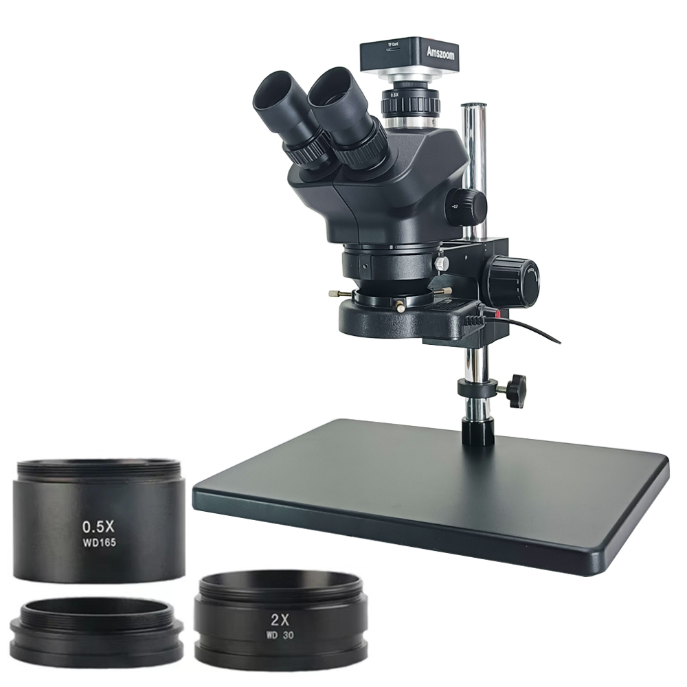 Stereo Trinocular Microscope Pcb - Стереомикроскоп синхронного фокусирования 3.5X-100X с цифровой