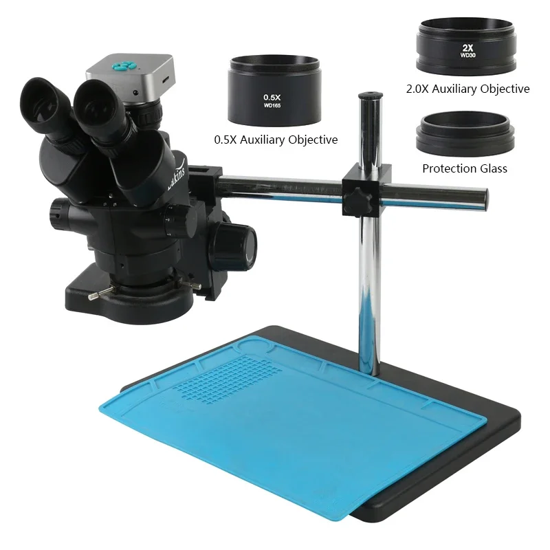 Stereo Trinocular Microscope Pcb - Зум 3,5X-90X Конфокальный тринокуляр 48MP HDMI