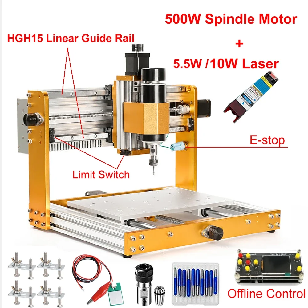 Mini Laser Engraver Cnc Router - Линейный направляющий рельс, автономный алюминиевый мини-фрезерный