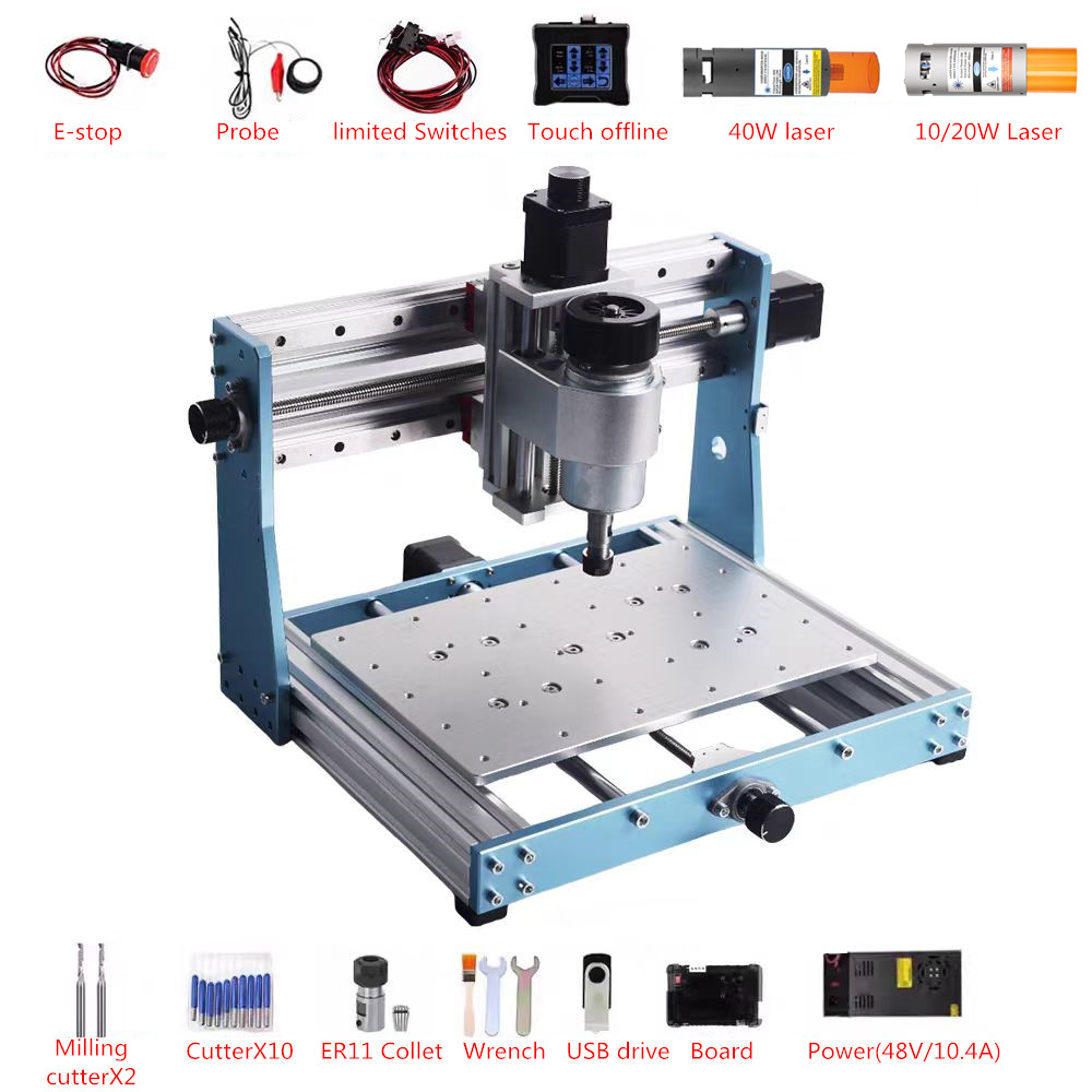 Цельнометаллический мини-фрезе – обзор и цена Mini Laser Engraver Cnc Router